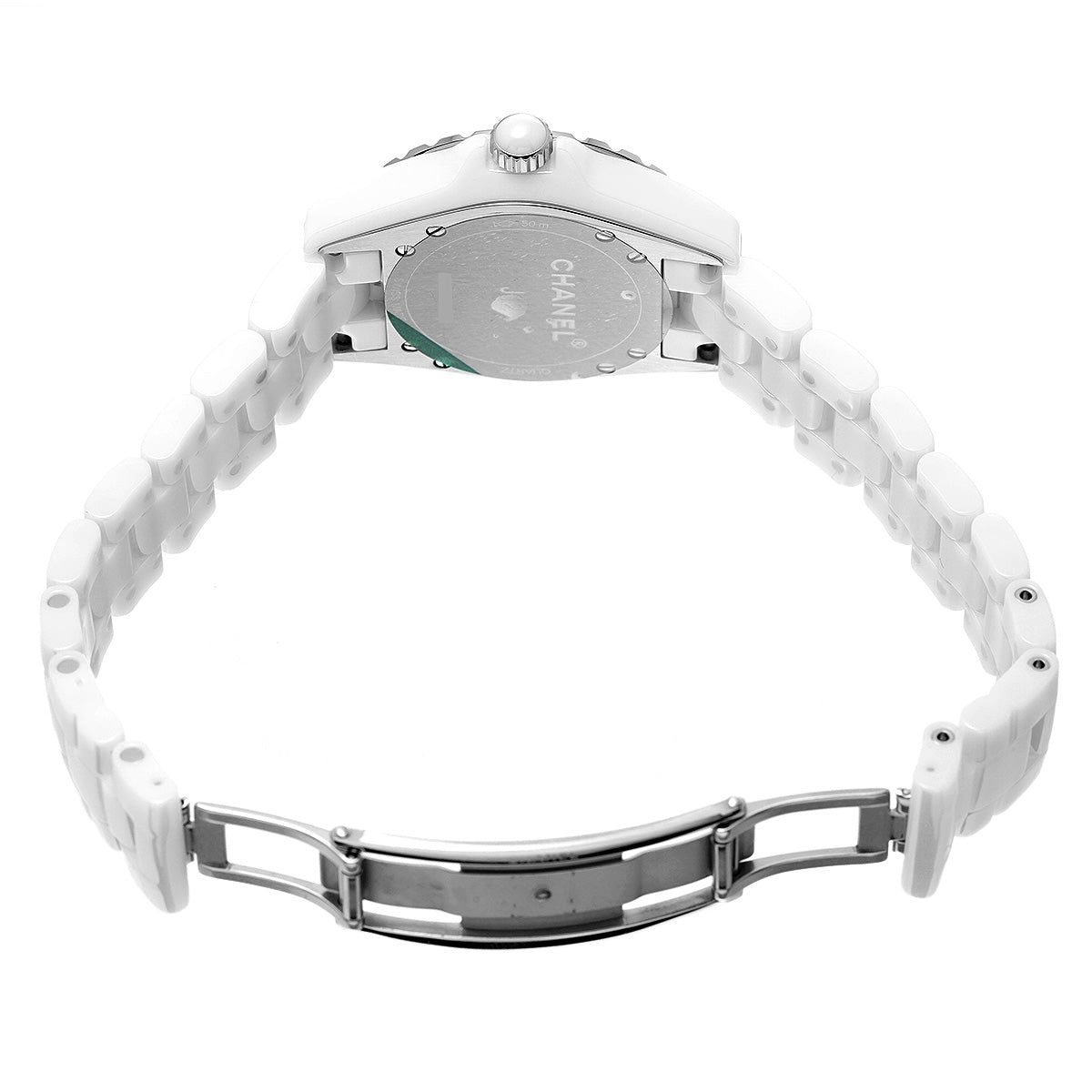Chanel J12 Quartz Diamonds White Dial White Steel Strap Watch for Women - J12 H3110