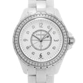 Chanel J12 Quartz Diamonds White Dial White Steel Strap Watch for Women - J12 H3110