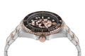 Philipp Plein The $kull Diver Black Dial Silver With Rose Gold Stainless Steel Strap Watch For Men- PWOAA0822