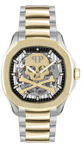 Philipp Plein High-Conic Automatic Gold Dial Silver & Gold Stainless Steel Strap Watch For Men - PWRAA0323