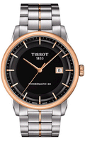 Tissot Luxury Powermatic 80 Black Dial Silver Steel Strap Watch For Men - T086.407.22.051.00