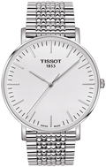 Tissot T Classic Everytime Large White Dial Silver Steel Strap Watch for Men - T109.610.11.031.00