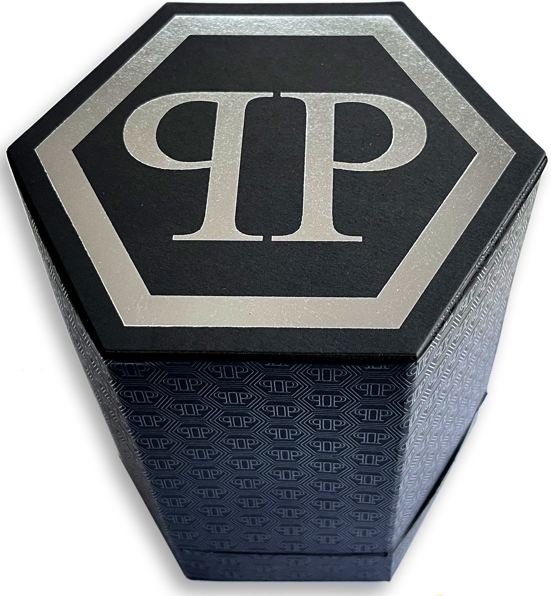 Philipp Plein The $kull Diver Black Dial Silver Steel Strap Watch For Men- PWOAA0522