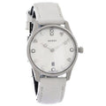 Gucci G-Timeless Mother of Pearl White Dial White Leather Strap Watch For Women - YA126597