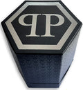 Philipp Plein Hexagon Phantom Black Dial Black Silicone Strap Watch For Men- PWPUA0124