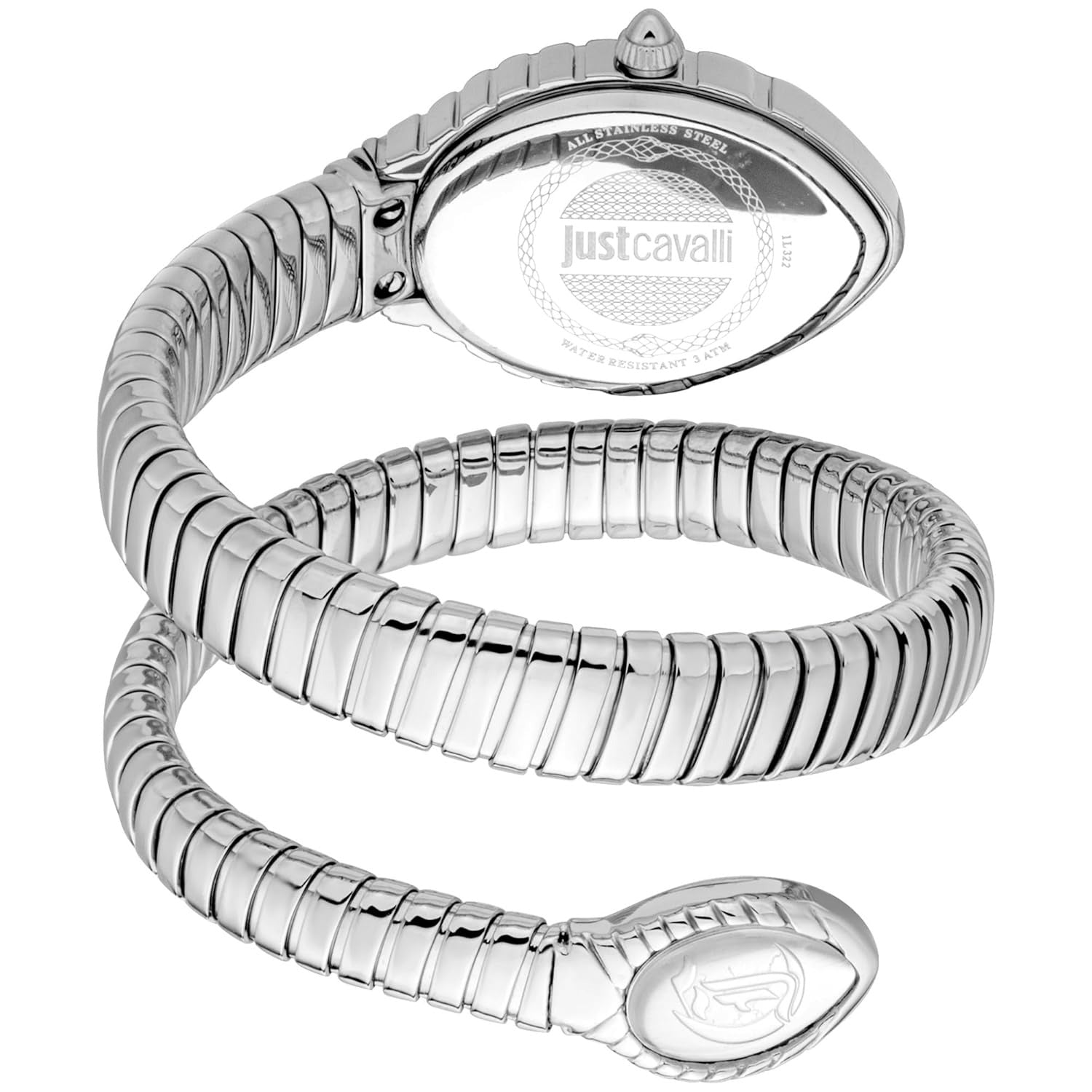 Just Cavalli Unica Silver Dial Silver Steel Strap Watch for Women - JC1L322M0015