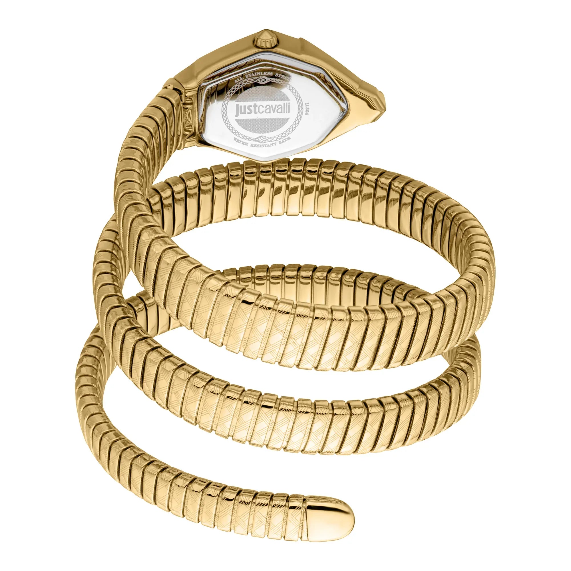 Just Cavalli Vita White Dial Gold Steel Strap Watch for Women - JC1L355M0025