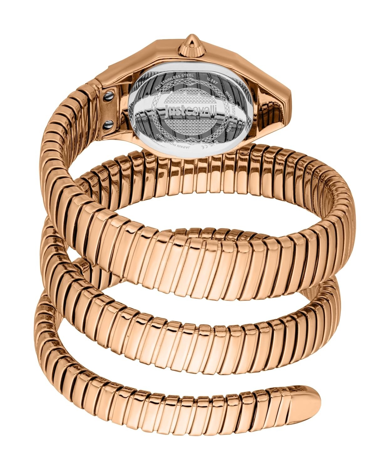 Just Cavalli Lunara Rose Gold Dial Rose Gold Steel Strap Watch for Women - JC1L397M0055