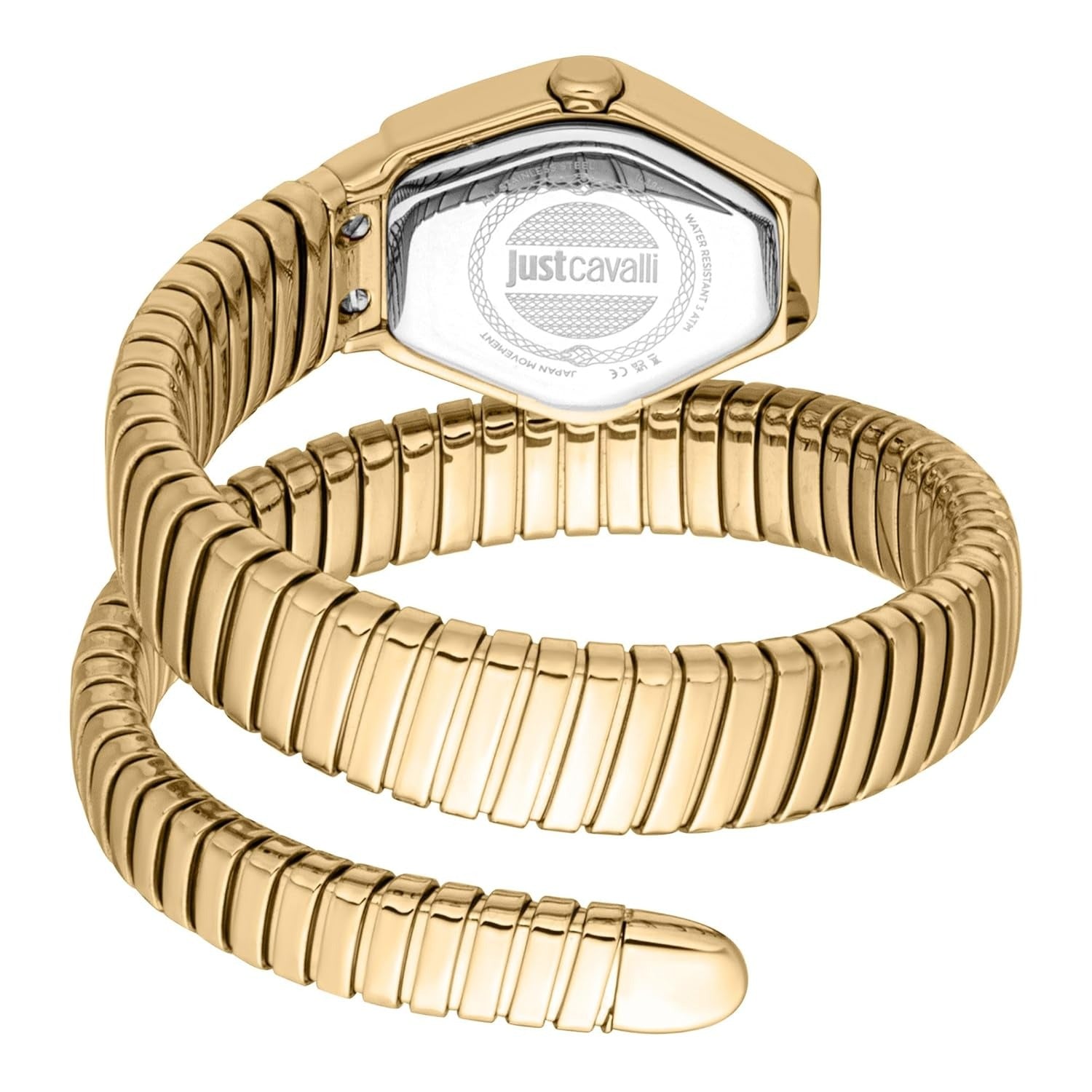 Just Cavalli Splora Green Dial Gold Steel Strap Watch for Women - JC1L394M0035