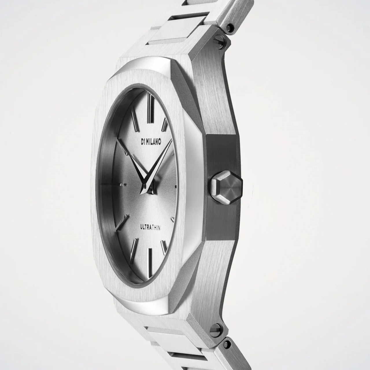 D1 Milano Ultra Thin Silver Dial Silver Steel Strap Watch for Women - D1-UTBL30