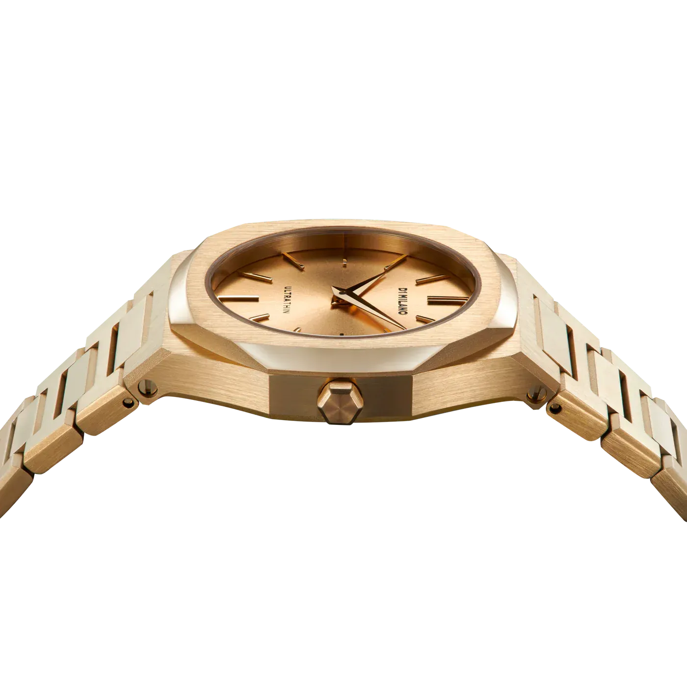 D1 Milano Ultra Thin Zephyr Gold Dial Gold Steel Strap Watch for Women - D1-UTBL31