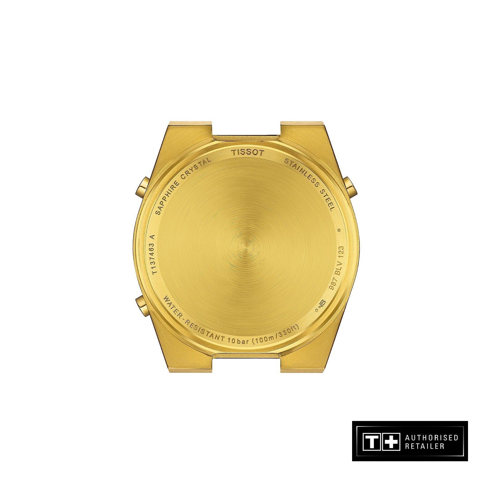 Tissot PRX Digital Quartz Gold Dial Gold Steel Strap Watch for Men - T137.463.33.020.00