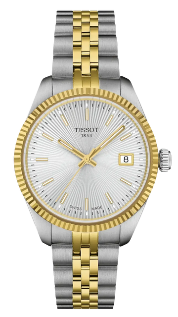 Tissot Ballade Quartz Silver Dial Two Tone Steel Strap Watch for Women - T156.210.22.031.00