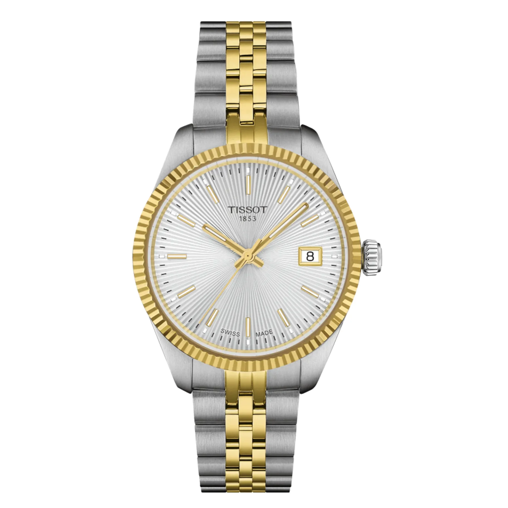 Tissot Ballade Quartz Silver Dial Two Tone Steel Strap Watch for Women - T156.210.22.031.00