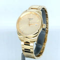 Tissot PR 100 Gold Dial Gold Steel Strap Watch for Women - T150.210.33.021.00