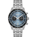 Hugo Boss Tourmaster Chronograph Blue Dial Silver Steel Strap Watch for Men - 1514286