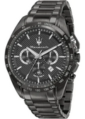 Maserati Traguardo Limited Edition Chronograph Black Dial Black Steel Strap Watch for Men - R8873612045