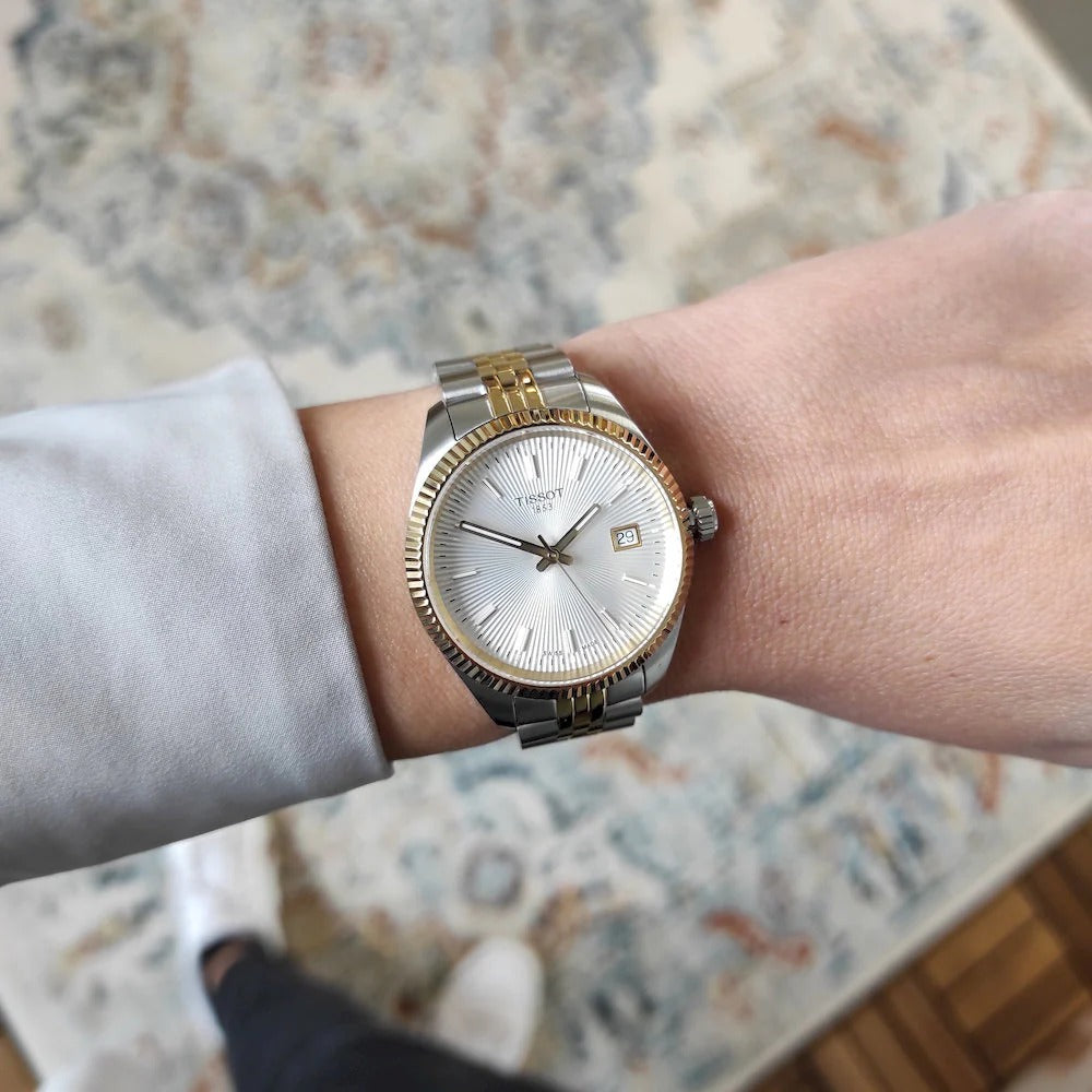 Tissot Ballade Quartz Silver Dial Two Tone Steel Strap Watch for Women - T156.210.22.031.00