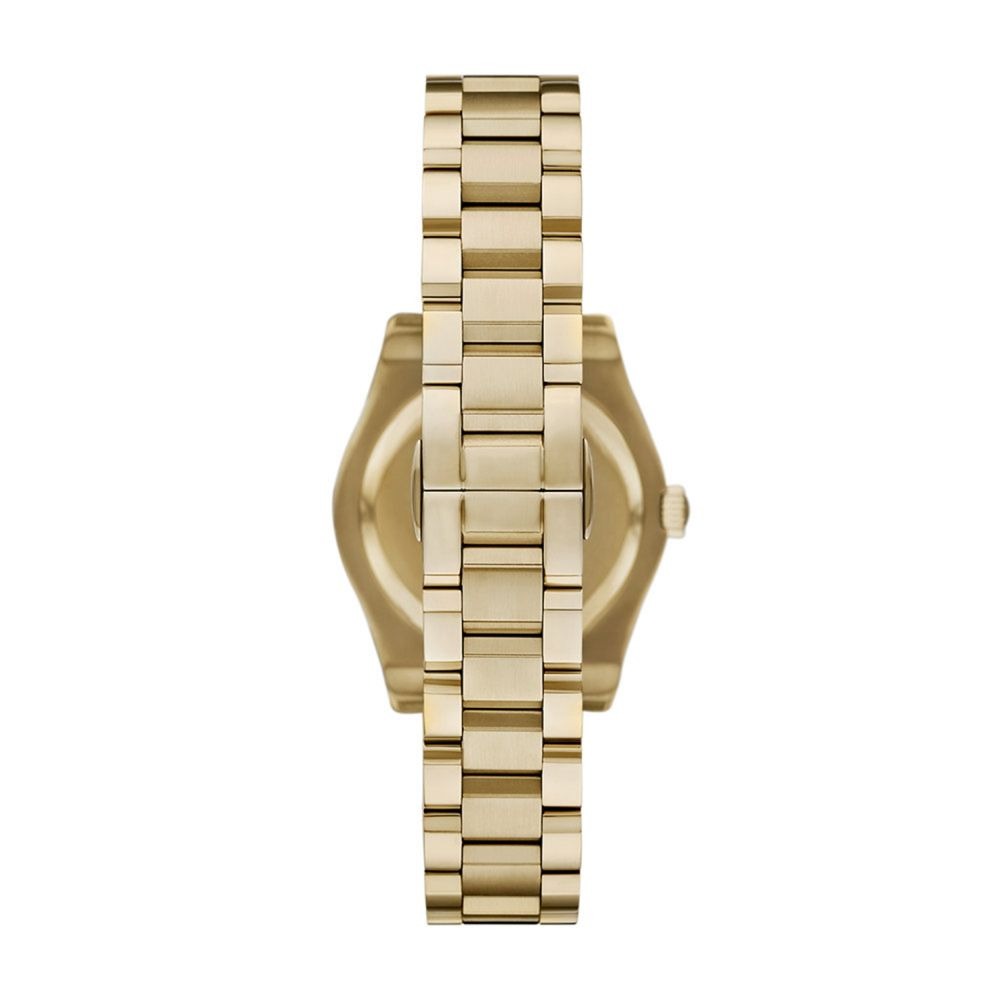 Emporio Armani Federica Mother of Pearl White Dial Gold Steel Strap Watch for Women - AR11657