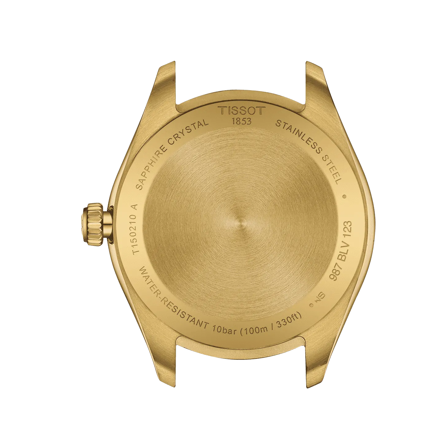 Tissot PR 100 Gold Dial Gold Steel Strap Watch for Women - T150.210.33.021.00