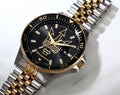 Maserati SFIDA Black Dial Two Tone Steel Strap Watch for Men - R8853140009