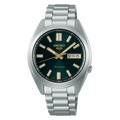 Seiko 5 Sports Automatic Green Dial Silver Steel Strap Watch for Men - SRPL57K1