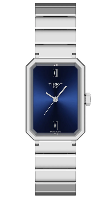 Tissot SRV Blue Dial Silver Steel Strap Watch for Women - T160.110.11.043.00