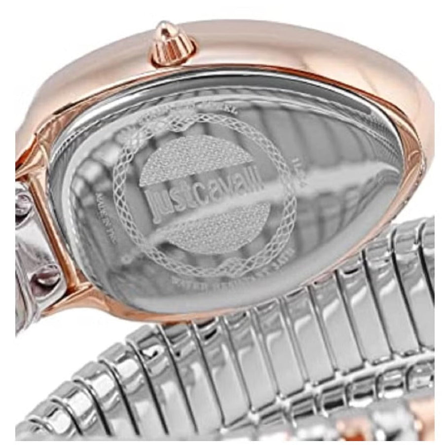 Just Cavalli Serpente Metallica Blue Dial Two Tone Steel Strap Watch for Women - JC1L224M0095