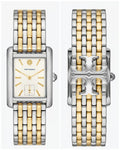 Tory Burch Eleanor White Dial Two Tone Steel Strap Watch for Women - TBW1070