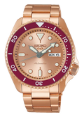Seiko 5 Sports 55th Anniversary Limited Edition Rose Gold Dial Rose Gold Steel Strap Watch for Men - SRPK08K1
