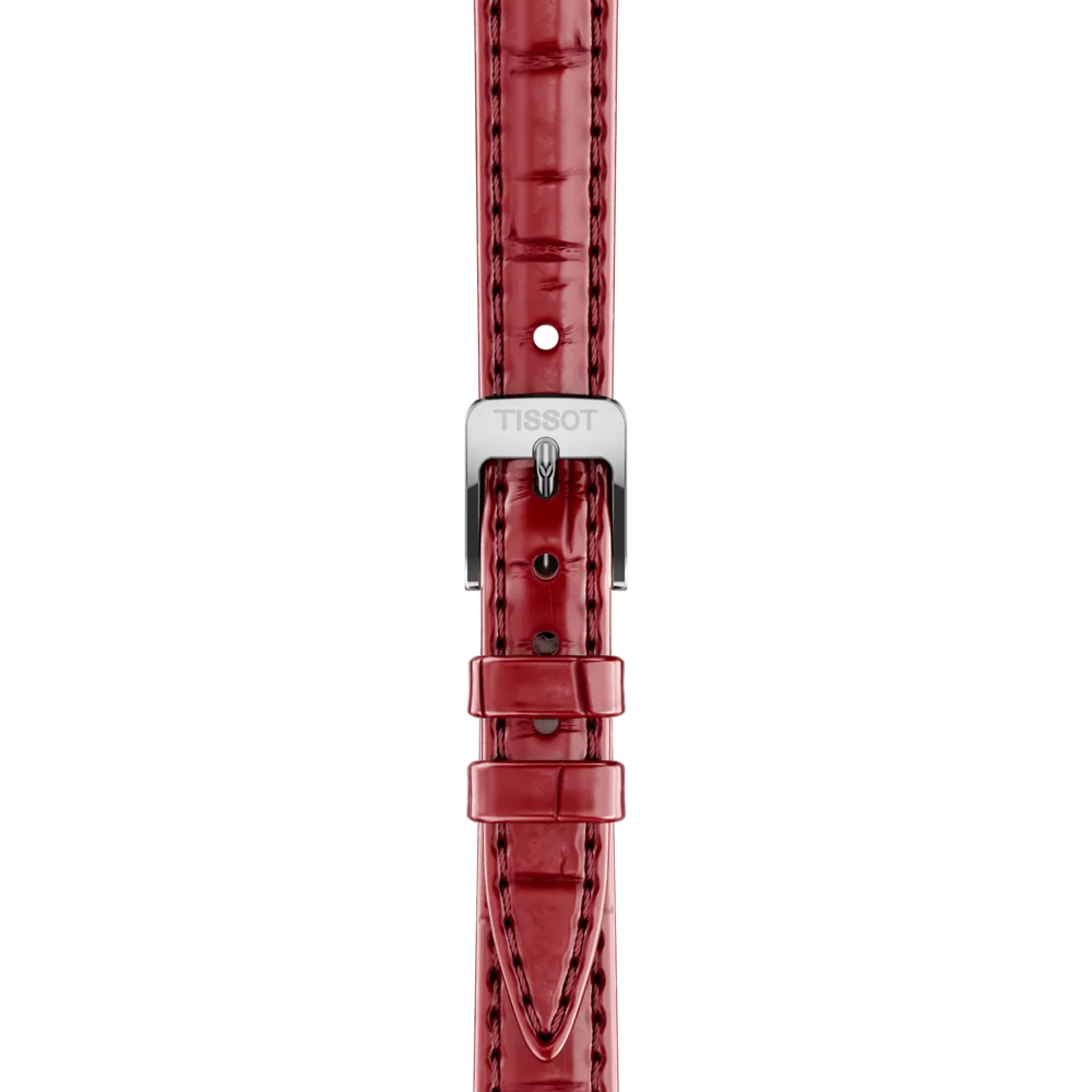 Tissot SRV Red Dial Red Leather Strap Watch for Women - T160.110.16.423.00