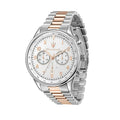 Maserati Tradizione Chronograph White Dial Two Tone Steel Strap Watch for Men - R8873646002