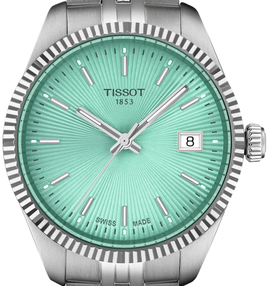 Tissot Ballade Quartz Green Dial Silver Steel Strap Watch for Women - T156.210.11.091.00