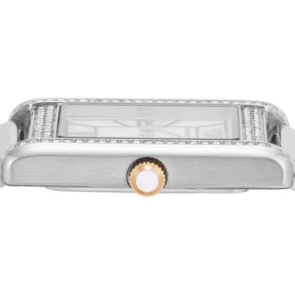 Emporio Armani Genni Mother of Pearl Dial Two Tone Steel Strap Watch for Women - AR11626