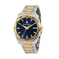 Maserati Velocità Date Blue Dial Two Tone Steel Strap Watch for Men - R8853152001