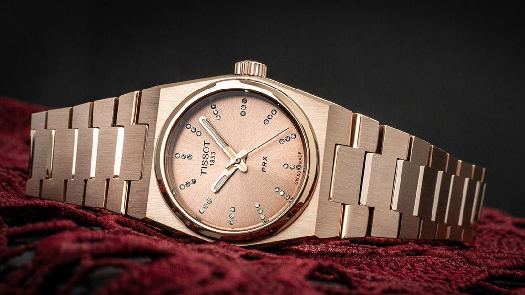 Tissot PRX Diamonds Rose Gold Dial Rose Gold Steel Strap Watch for Women - T137.010.33.506.00