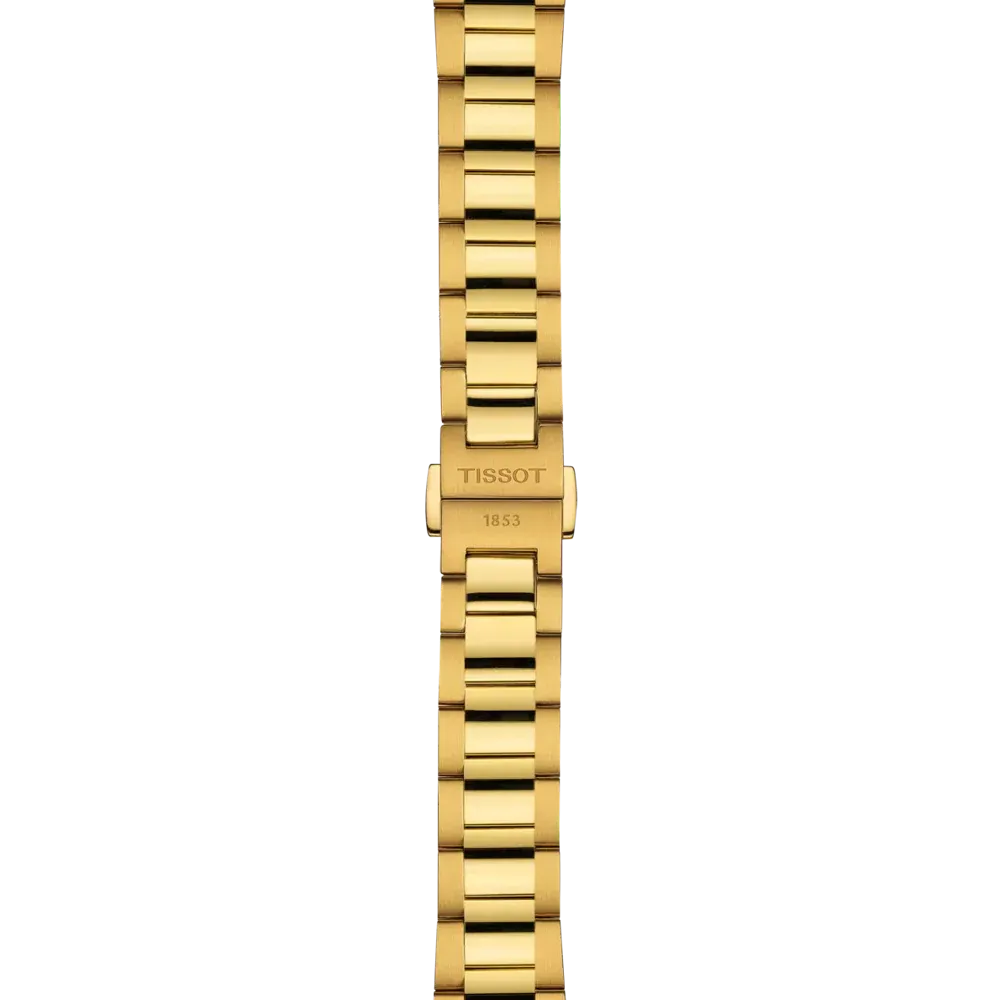 Tissot PR 100 Gold Dial Gold Steel Strap Watch for Women - T150.210.33.021.00