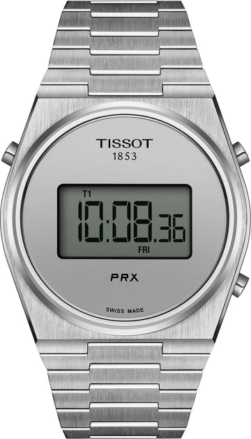 Tissot Digital Quartz Silver Dial Silver Steel Strap Watch for Men - T137.463.11.030.00