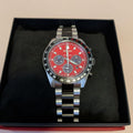 Seiko Prospex Speedtimer Solar Chronograph Datsun 240Z Collaboration Limited Edition Red Dial Two Tone Steel Strap Watch for Men - SBDL123