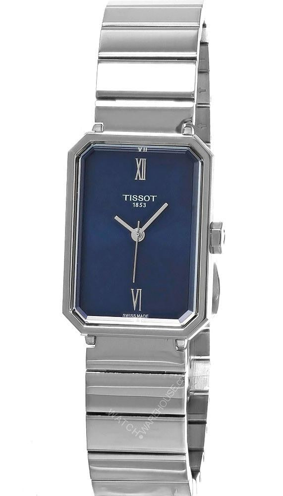 Tissot SRV Blue Dial Silver Steel Strap Watch for Women - T160.110.11.043.00