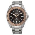Seiko Prospex Polygonal Sea Diver Automatic Black Dial Silver Steel Strap Watch for Men - SPB485J1