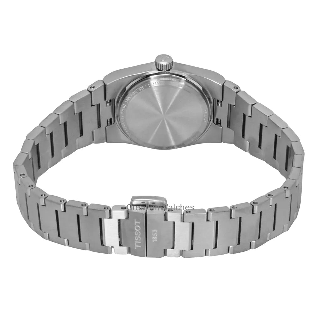 Tissot PRX Quartz Diamonds Black Dial Silver Steel Strap Watch for Women - T137.010.11.056.00