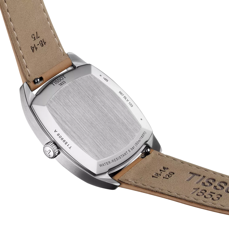 Tissot Stylist Quartz Silver Dial Brown Leather Strap Watch for Women - T159.909.16.031.00