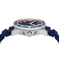 Emporio Armani World Explorer Chronograph Blue Dial Blue Silicone Strap Watch for Men - AR11696