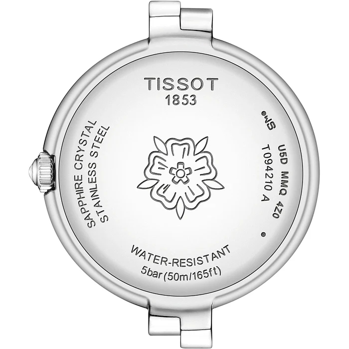 Tissot T-Lady Flamingo Diamonds Pink Dial Silver Steel Strap Watch for Women - T094.210.11.336.00