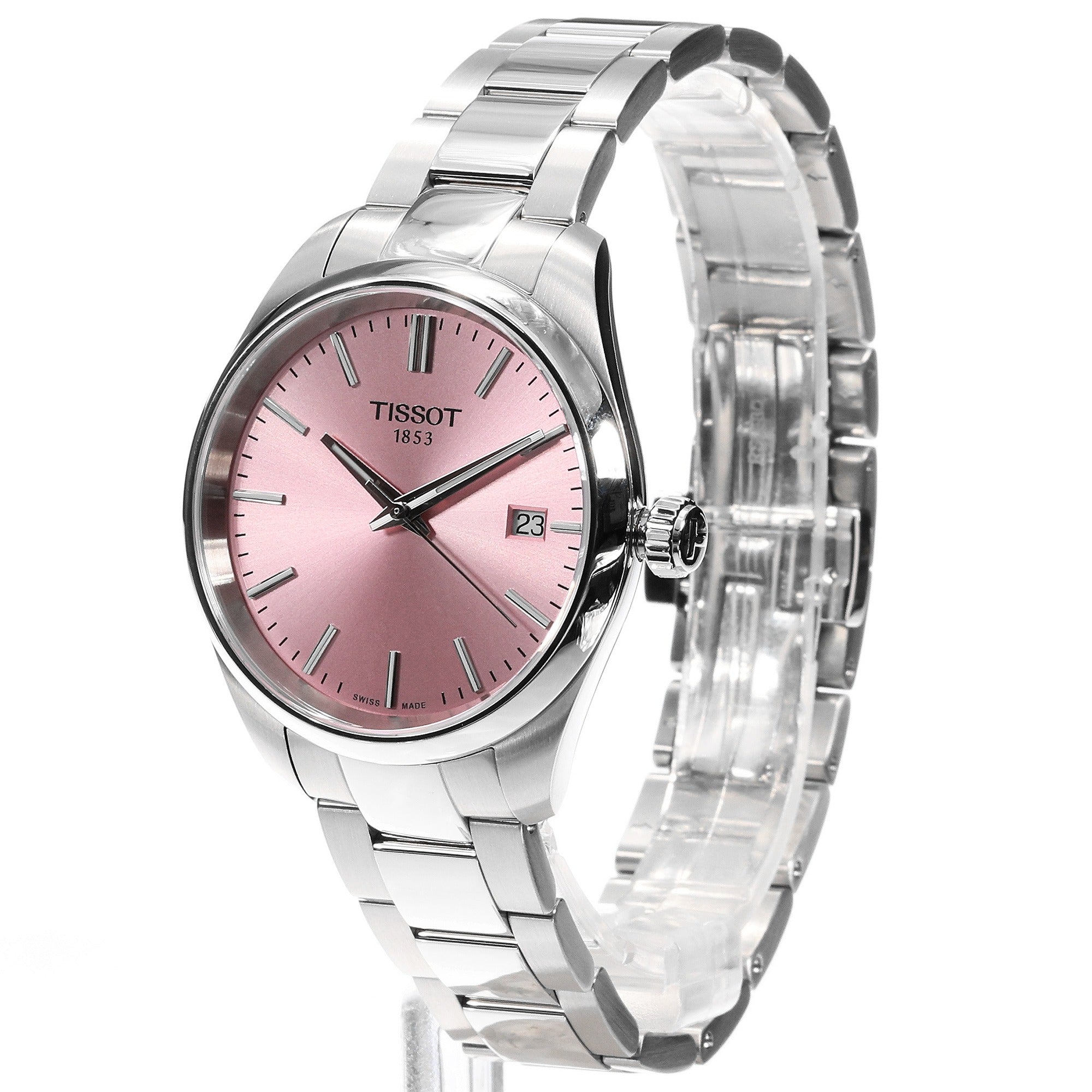 Tissot PR 100 Pink Dial Silver Steel Strap Watch for Women - T150.210.11.331.00