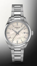 Tissot PR 100 Diamonds Mother of Pearl Dial Silver Steel Strap Watch for Women - T150.210.11.116.00