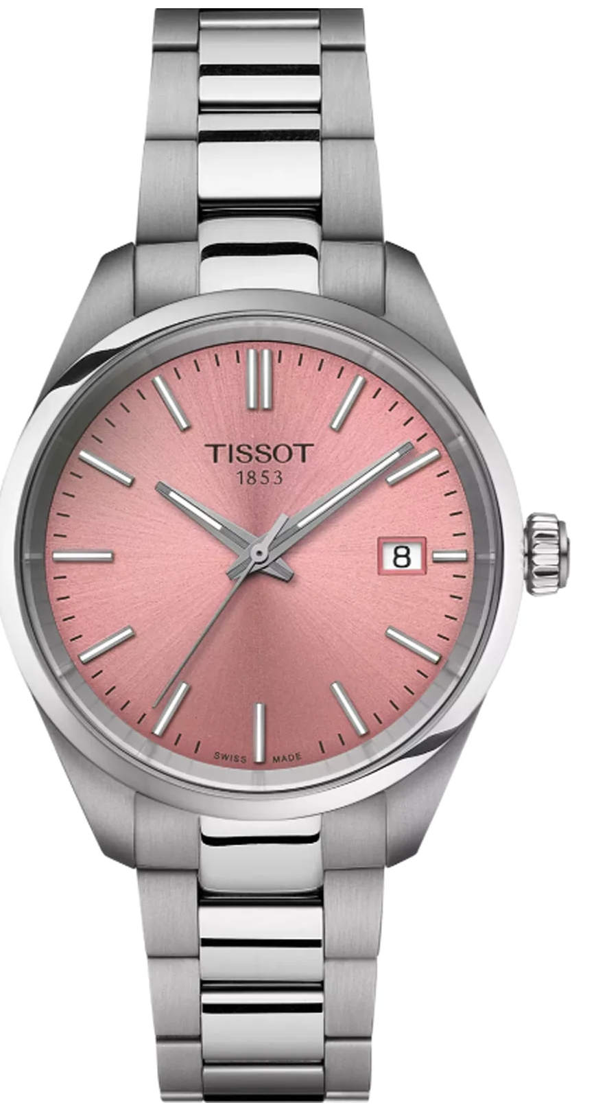 Tissot PR 100 Pink Dial Silver Steel Strap Watch for Women - T150.210.11.331.00