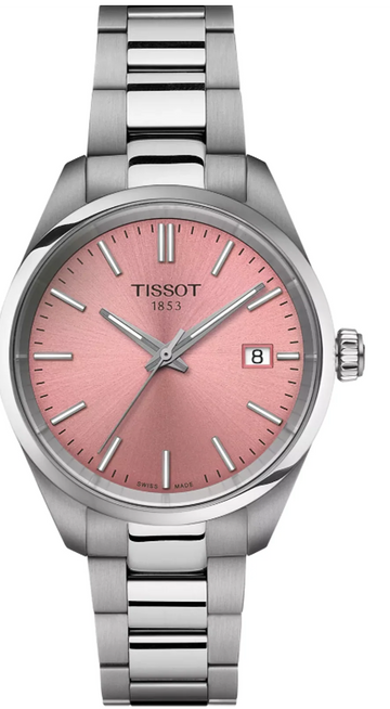 Tissot PR 100 Pink Dial Silver Steel Strap Watch for Women - T150.210.11.331.00