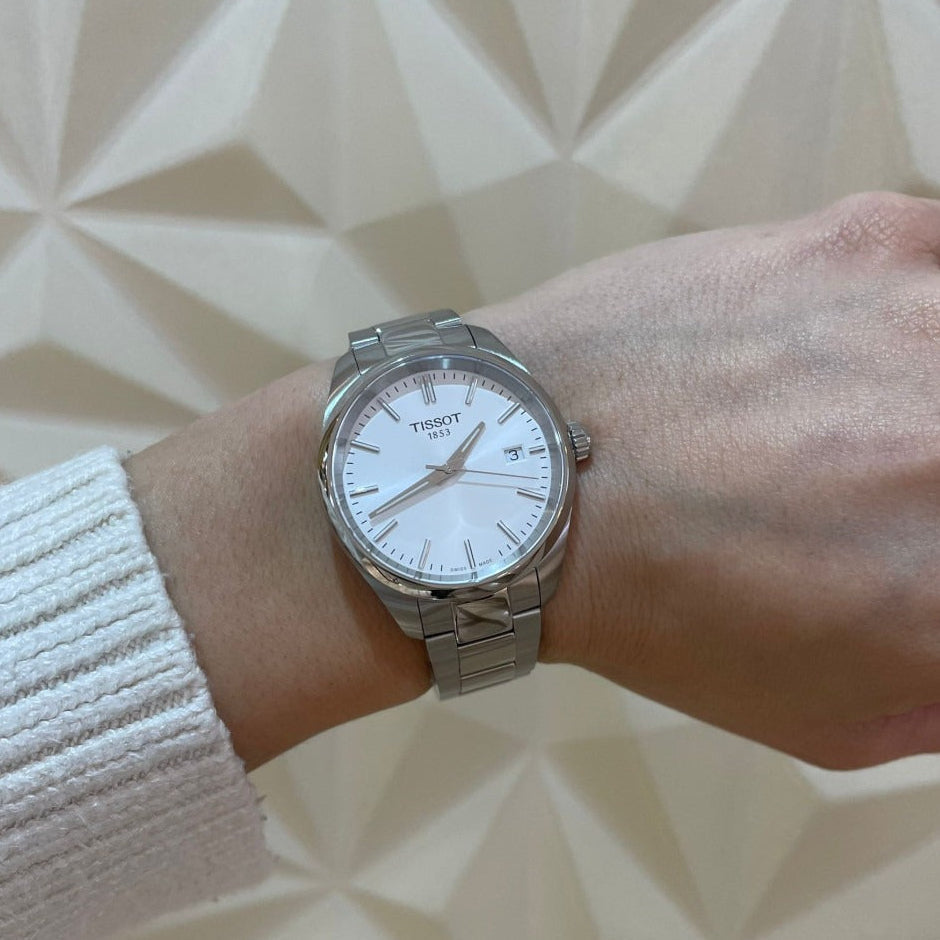 Tissot PR 100 Quartz Silver Dial Silver Steel Strap Watch for Women - T150.210.11.031.00